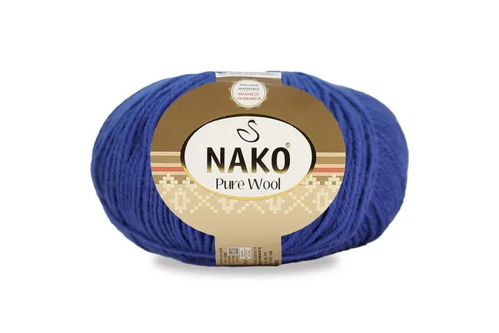 Пряжа 100гр/220м Pure wool, електрик фіолетовий, 5522