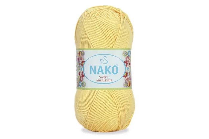 Пряжа Solare amigurumi 100гр/270м NAKO, жовтий світлий, 4492