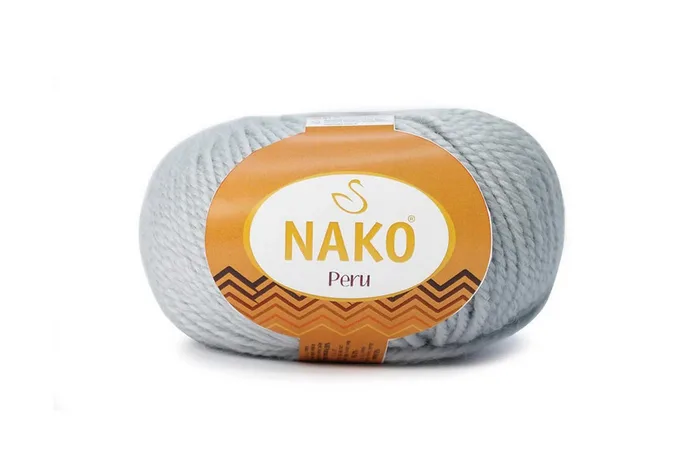 Пряжа Peru 100гр/130м NAKO, блакитний сірий, 3985