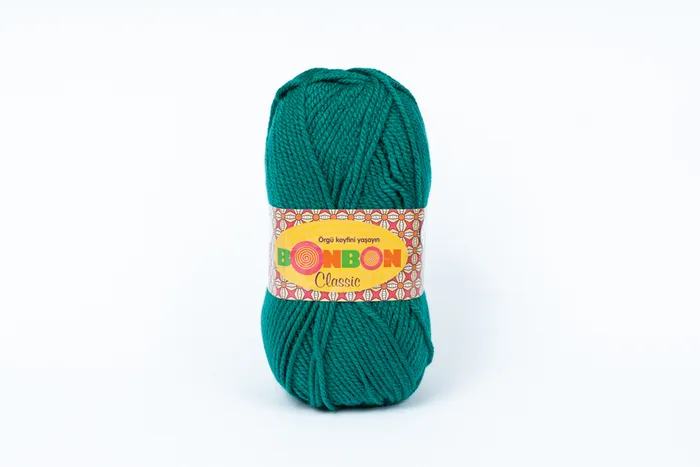 Пряжа Bonbon classic 100гр/200м NAKO, зелений темний, 98325