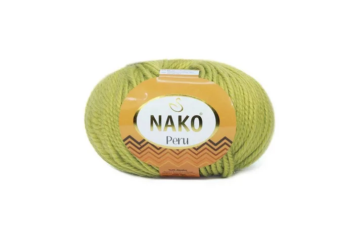 Пряжа Peru 100гр/130м NAKO, зелений грушевий світлий, 6824