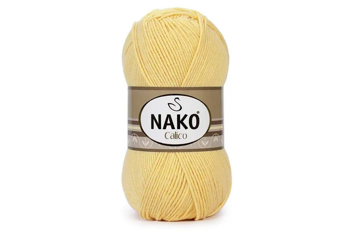 Пряжа Calico 100гр/245м NAKO, жовтий помаранчевий, 4492