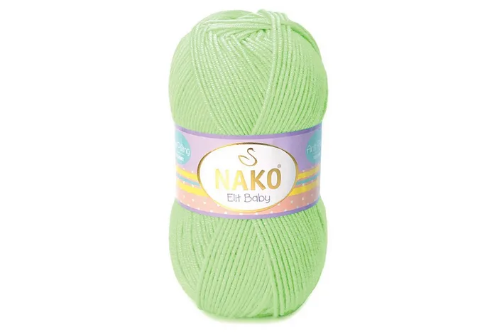Пряжа Elit Baby 100гр/250м NAKO, салатовий світлий, 6712