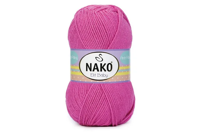 Пряжа Elit Baby 100гр/250м NAKO, рожевий темний, 5278