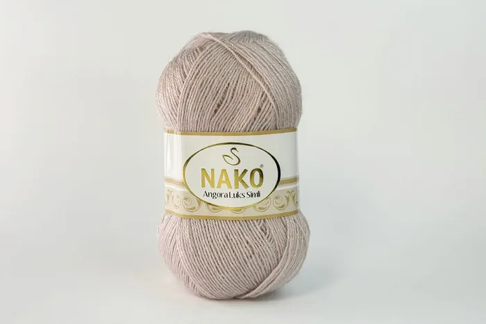 Пряжа 100гр/550м Angora Luks Simli, бузковий рожевий, 318