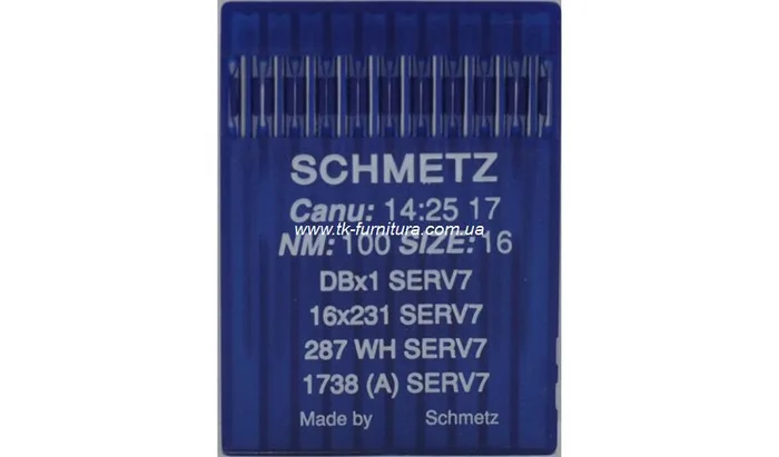 Голки DBx1 №100 (тонка, кругле стандартне вістря), SCHMETZ
