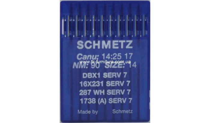 Голки DBx1 №90 (тонка, кругле стандартне вістря), SCHMETZ
