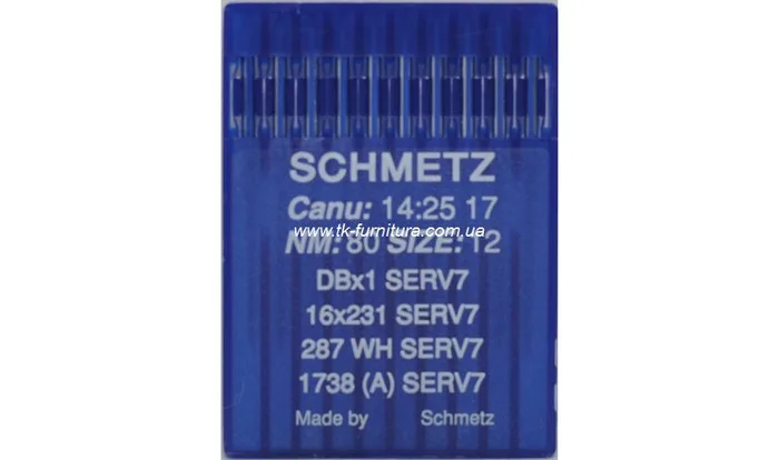Голки DBx1 №80 (тонка, кругле стандартне вістря), SCHMETZ