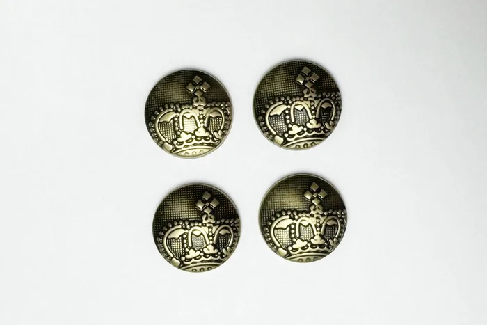 Гудзик 25 мм Mertbutton, стара латунь, 241e-40-bronz