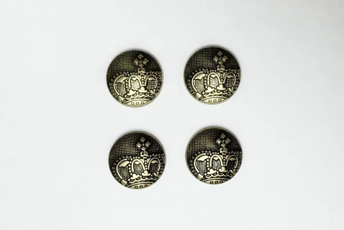 Гудзик 23 мм Mertbutton, стара латунь, 241e-36-bronz