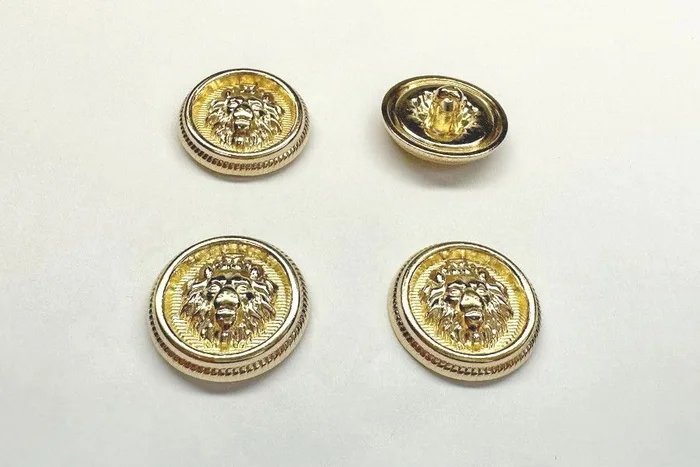 Гудзик металевий 23 мм Mertbutton, золото, SMB-318-36-gold