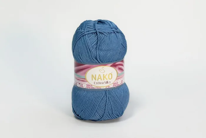 Пряжа Estiva Silky 100гр/224м NAKO, волошковий темний, 12932