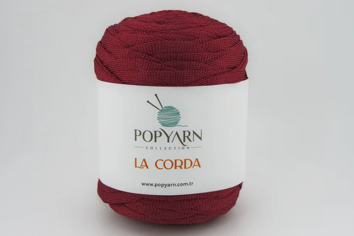 Пряжа La Corda 250гр/100м POPYARN, червоний темний, 1251