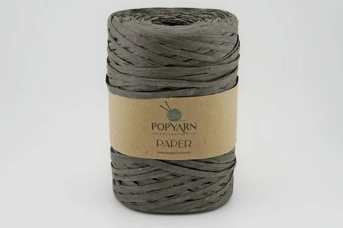 Пряжа Рафія 250гр/360м POPYARN, сірий темний, 501
