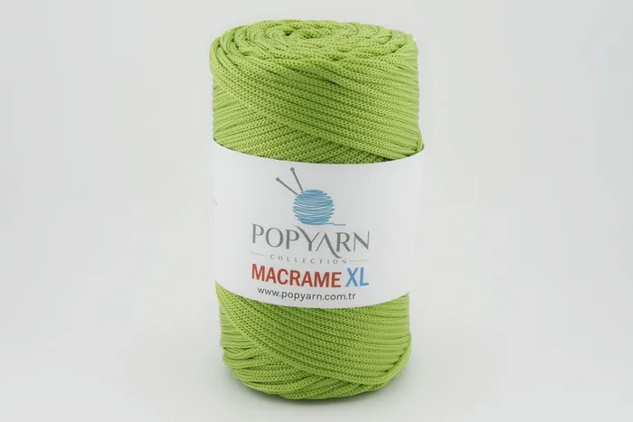 Пряжа Macrame XL 250гр/125м POPYARN, салатовий яскравий, 459