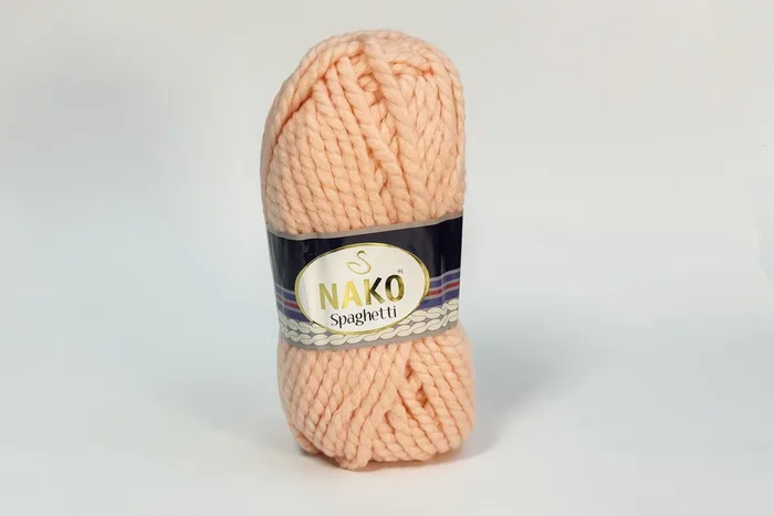 Пряжа Spaghetti 100гр/60м NAKO, персиковий блідий, 11527