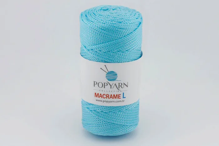 Пряжа Macrame L 100гр/90м POPYARN, бірюзовий світлий, 450