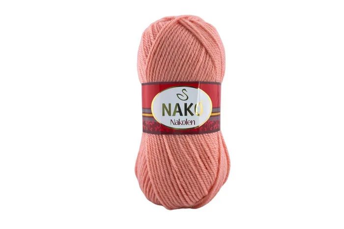 Пряжа 100гр/210м Nakolen, персиковий рожевий, 10425