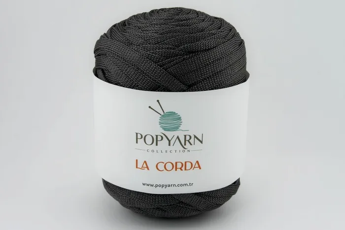 Пряжа La Corda 250гр/100м POPYARN, сірий темний, 1193