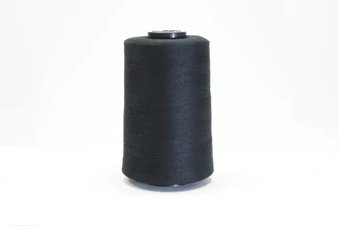 Нитки армовані ПЕ №45/2 3000 м Barva, чорний натуральний, 0000