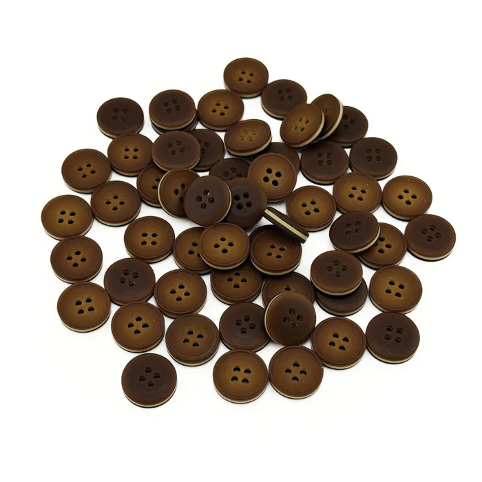 Гудзик 20 мм Mertbutton, коричневий темний, 2665-32-5 mat