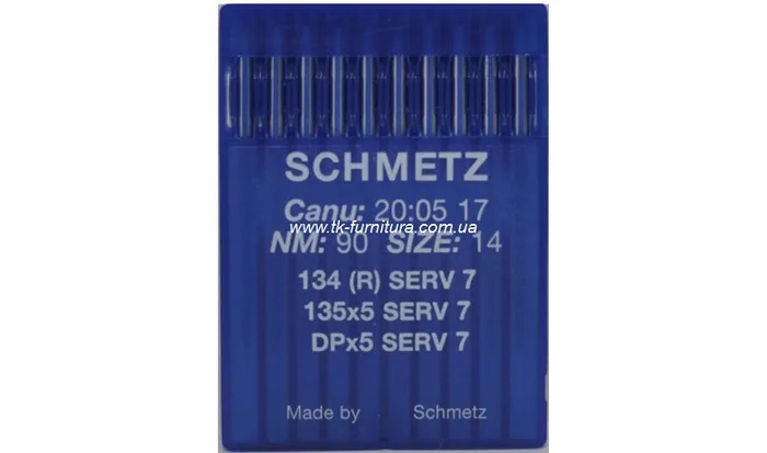 Голки DPx5 №90 (товста, кругле стандартне вістря), SCHMETZ