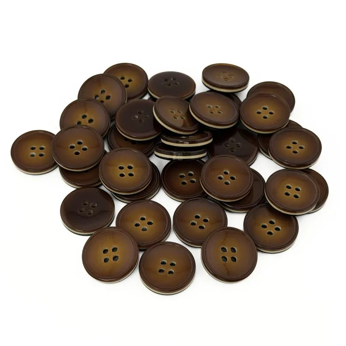 Гудзик 20 мм Mertbutton, коричневий темний, 2665-32-5