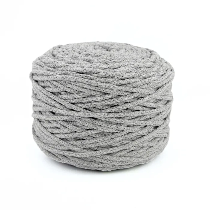 Пряжа "Macrame 3, 5", сірий світлий, 159