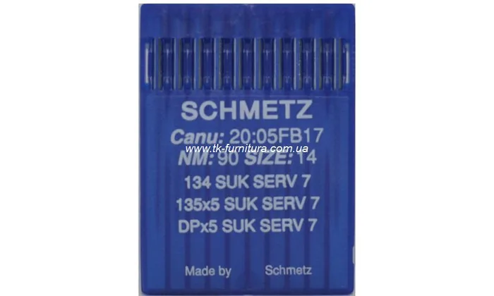 Голки DPx5 №90 (товста, сферичне тупе вістря), SCHMETZ