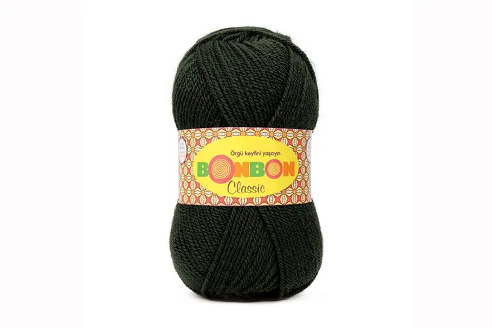 Пряжа Bonbon classic 100гр/200м NAKO, болотний темний, 98586