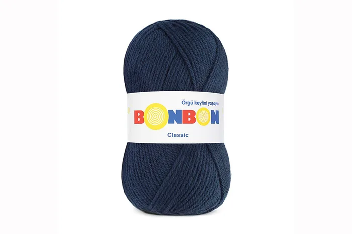 Пряжа Bonbon classic 100гр/200м NAKO, синій темний, 98207
