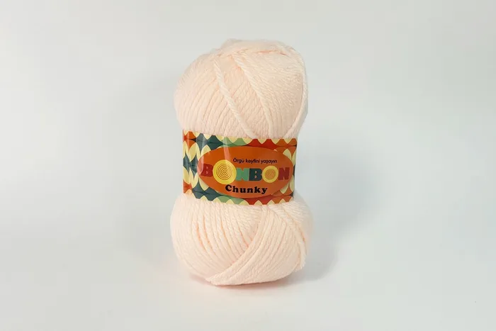 Пряжа Bonbon chunky 100гр/135м NAKO, персиковий блідий, 98335
