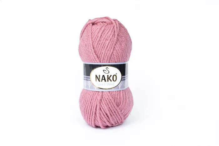 Пряжа Sport wool 100гр/120м NAKO, фрезовий рожевий темний, 2276