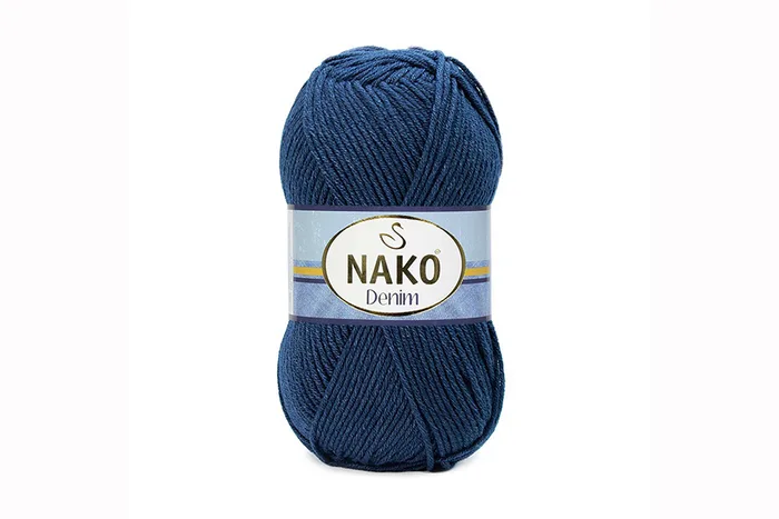 Пряжа 100гр/200м Denim, синій темний, 11589