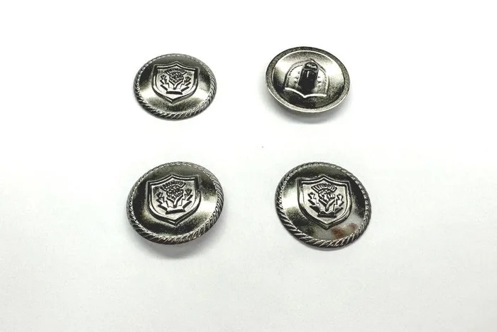 Гудзик металевий 23 мм Mertbutton, нікель чорний, SMB-405-36-b.nik