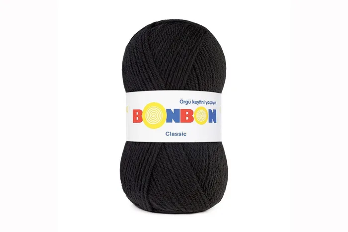 Пряжа Bonbon classic 100гр/200м NAKO, чорний, 98206