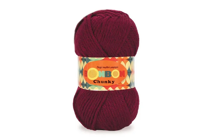 Пряжа Bonbon chunky 100гр/135м NAKO, вишневий темний, 98220