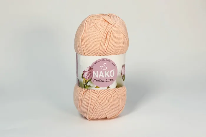 Пряжа Cotton Lux 100гр/330м NAKO, персиковий блідий, 97594