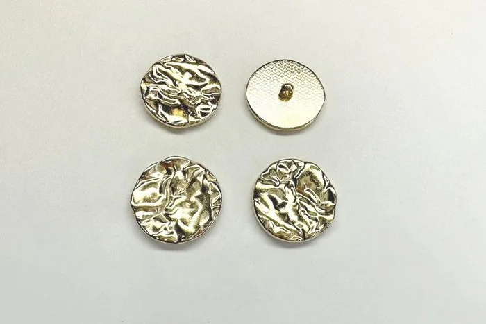 Гудзик металевий 25 мм Mertbutton, золото, SMB-263-40-gold
