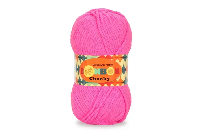 Пряжа Bonbon chunky 100гр/135м NAKO, рожевий яскравий, 98240