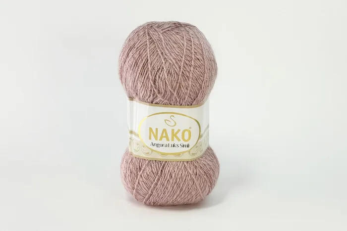 Пряжа 100гр/550м Angora Luks Simli, бузковий рожевий, 10275