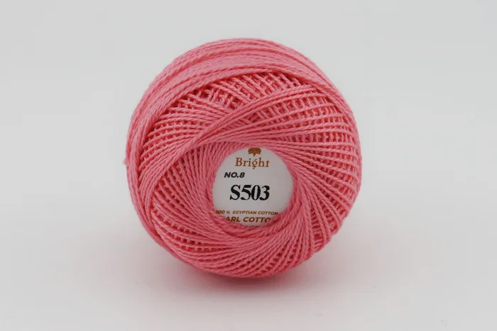Нитки Ірис 10гр/80м Bright, кораловий червоний, S503