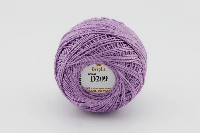 Нитки Ірис 10гр/80м Bright, бузковий рожевий світлий, D209