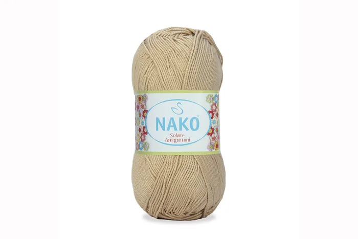 Пряжа Solare amigurumi 100гр/270м NAKO, бежевий золотистий, 6944