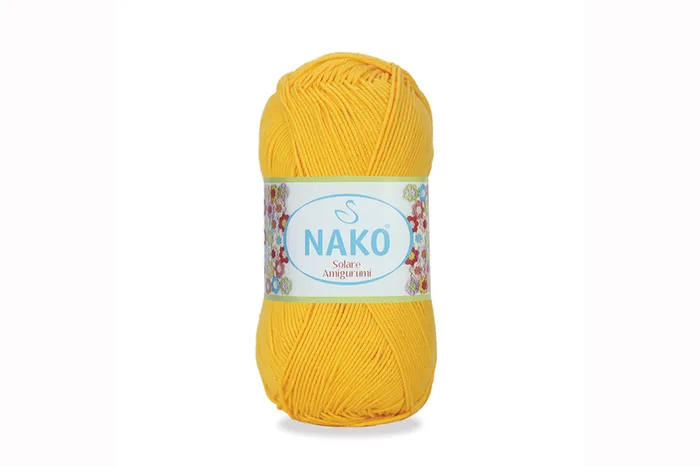 Пряжа Solare amigurumi 100гр/270м NAKO, жовтий канарейковий, 6949