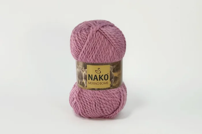 Пряжа Merino Bomb 100гр/120м NAKO, бузковий рожевий, 12120