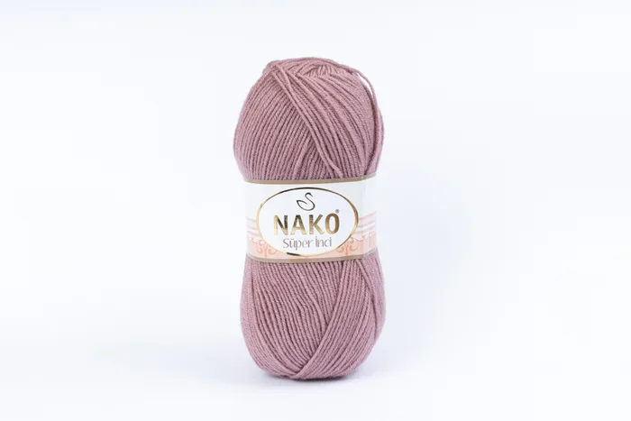 Пряжа Super inci 100гр/260м NAKO, фрезовий темний, 10215