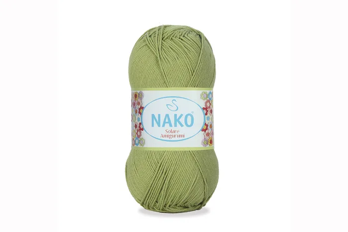 Пряжа Solare amigurumi 100гр/270м NAKO, оливковий світлий, 6688