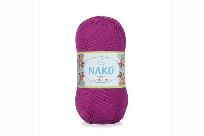 Пряжа Solare amigurumi 100гр/270м NAKO, фуксія бузкова, 6958
