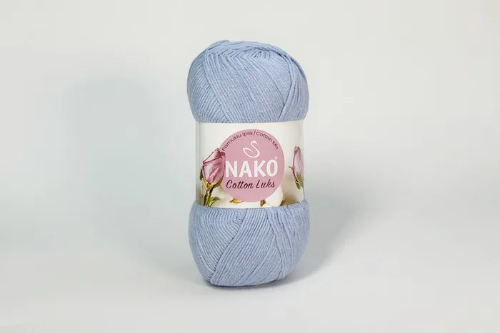 Пряжа Cotton Lux 100гр/330м NAKO, блакитний світлий, 97565